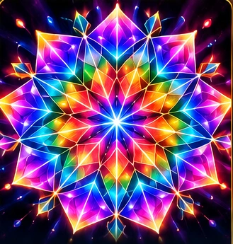 Vibrant kaleidoscope artwork